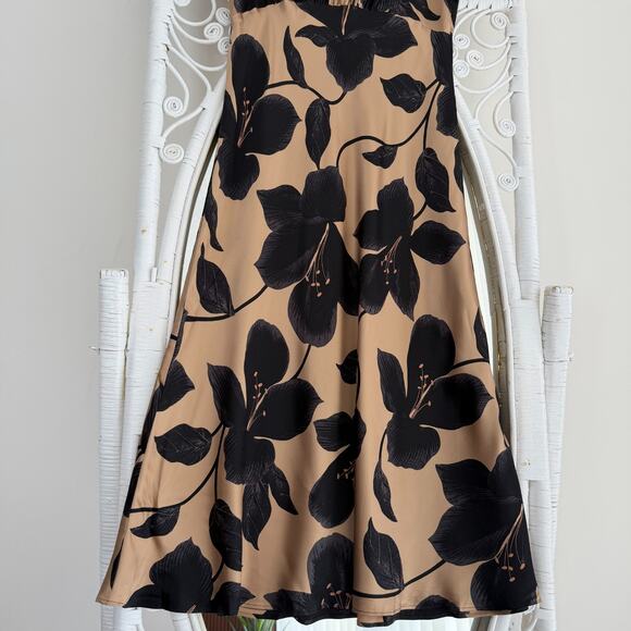 Ann Taylor Dress 4 Silk Floral Studio Collection Flutter Sleeve A line Romantic - Picture 4 of 9